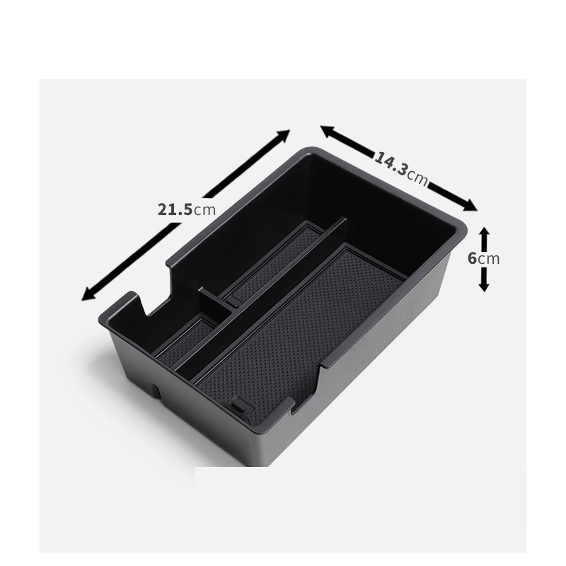BYD Atto 2 armrest storage box dimensions: 21.5 x 14.3 x 6 cm