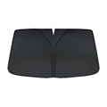 Custom-shaped front windscreen sunshade laid flat