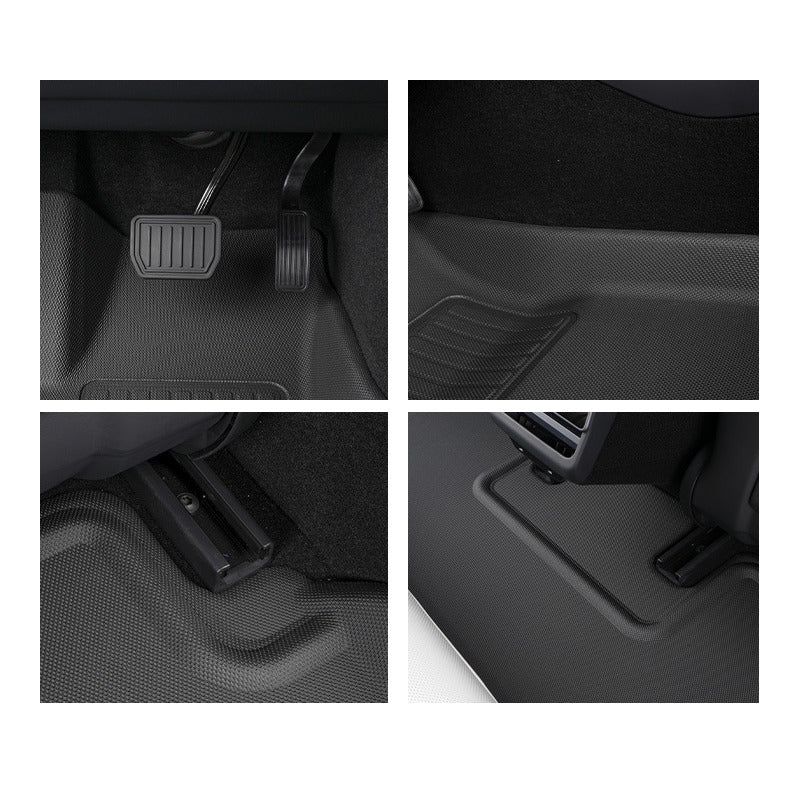 BYD Sealion 8 floor mats fitted: driver footwell, sill edge, seat rail and rear row