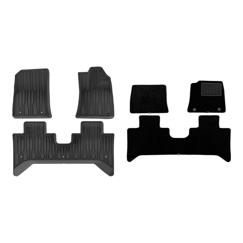 BYD Shark 6 floor mats with the twist carpet layer on top, front and rear