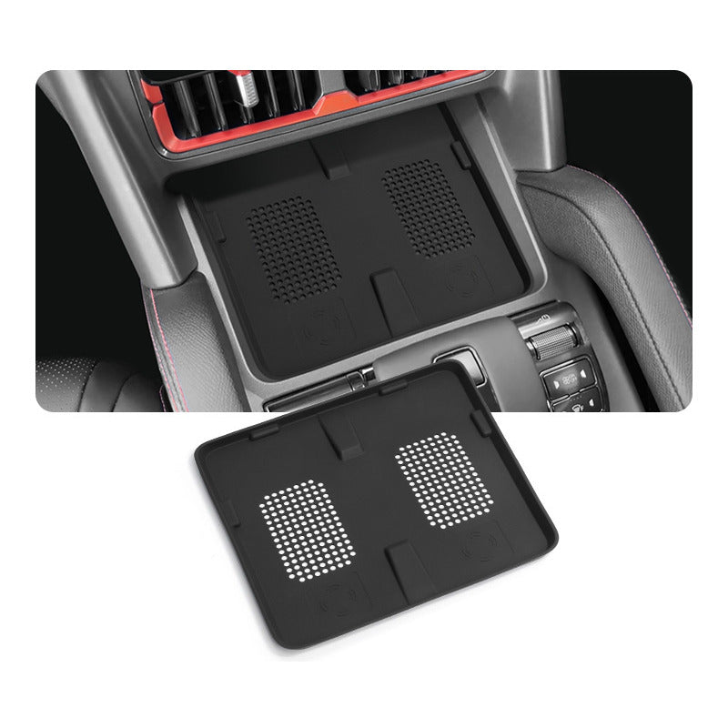 BYD Shark 6 wireless charging silicone pad fitted on the centre console