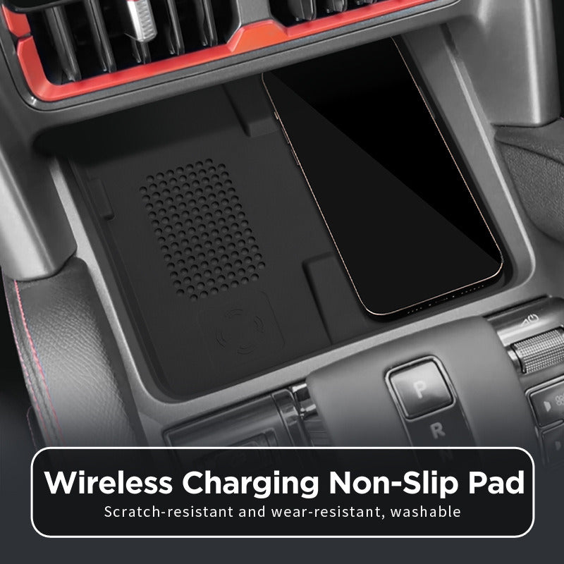 BYD Shark 6 wireless charging pad fitted in the car