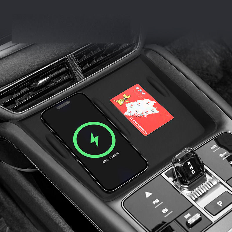 Phone charging wirelessly through the silicone pad