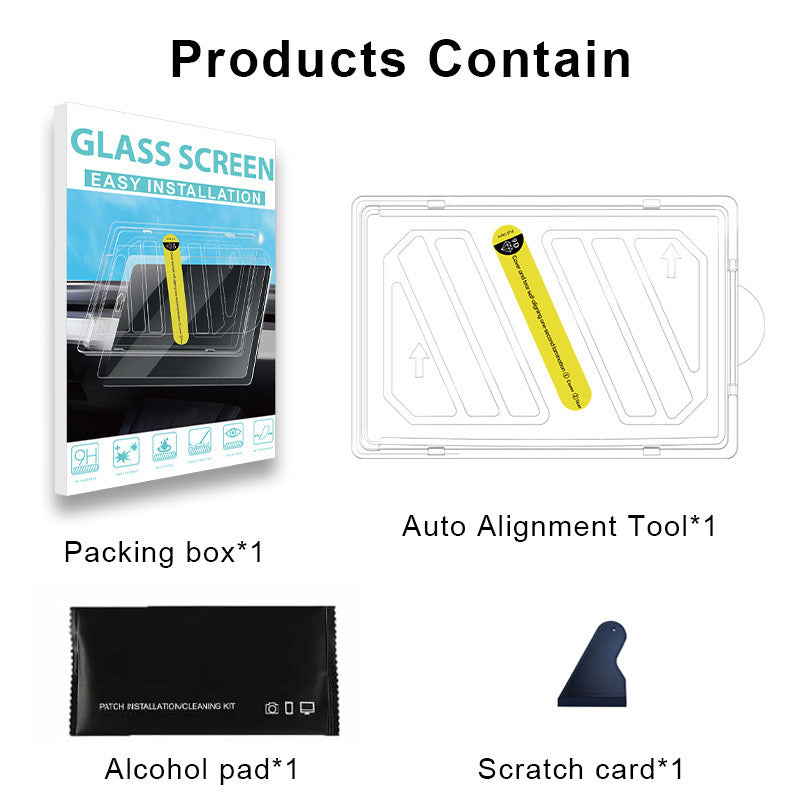 In the box: screen protector pack, alignment tool, alcohol pad and scratch card