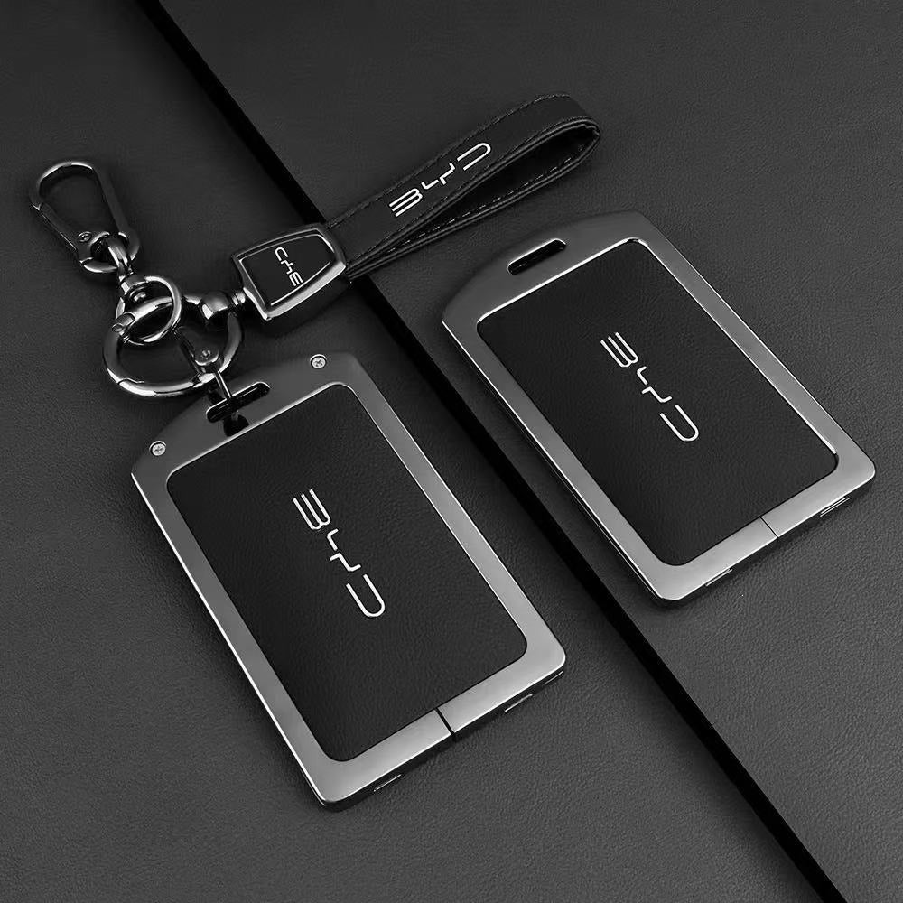 BYD NFC card shells with leather keychain strap
